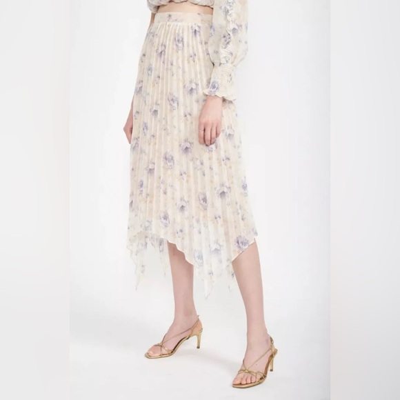 Anthropologie Dresses & Skirts - En Saison Pleated Floral Kika Skirt